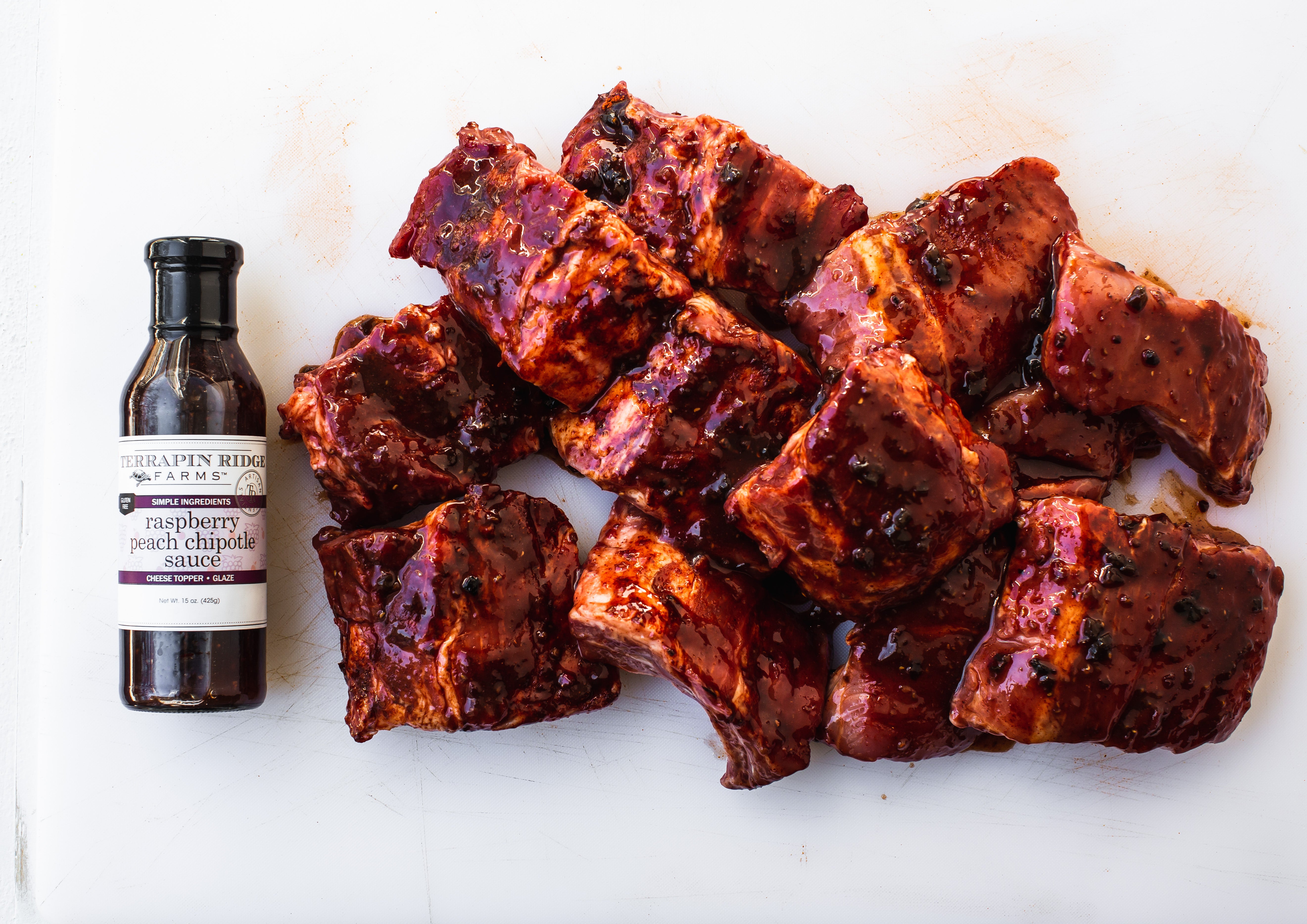 Raspberry Peach Chipotle Sauce