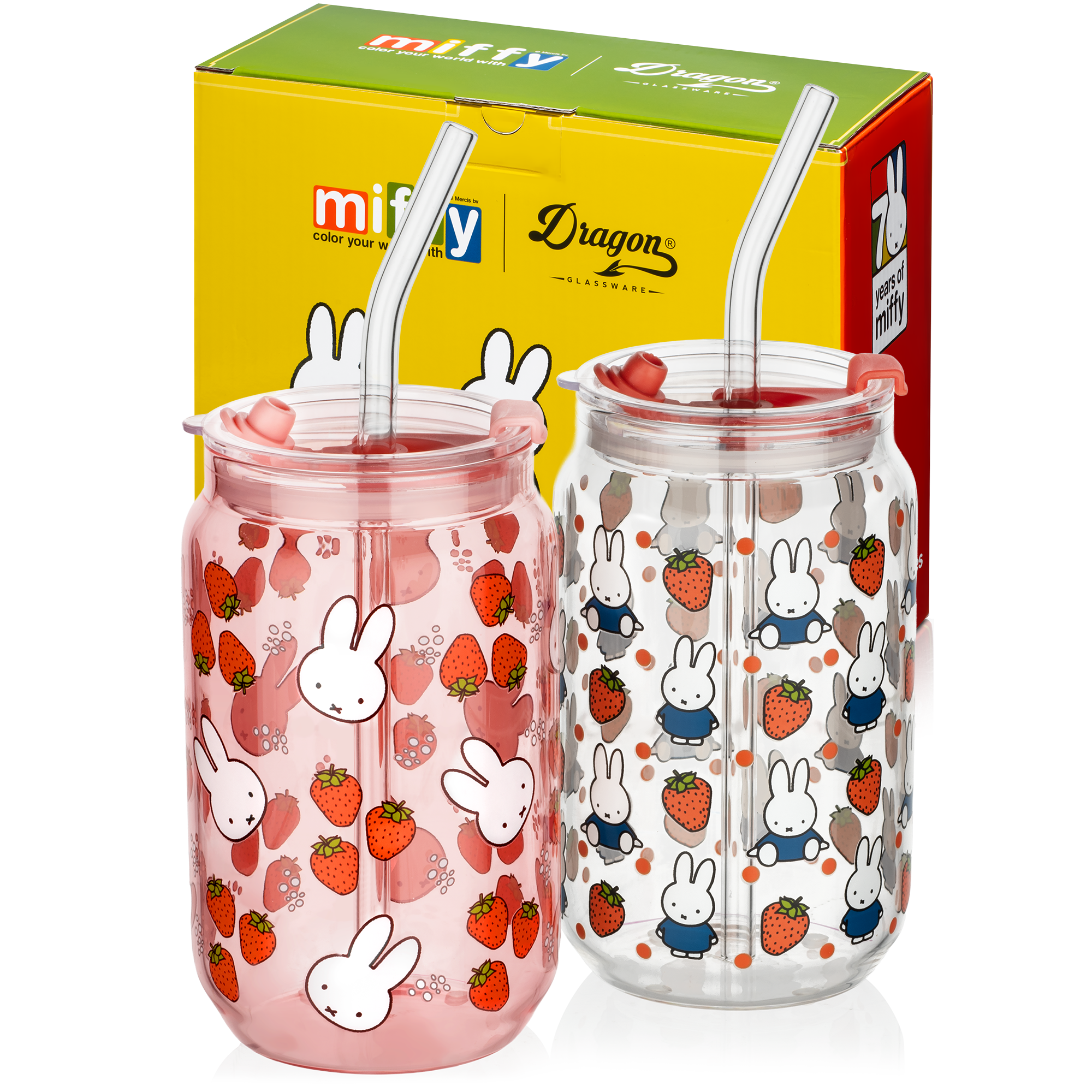 Miffy Strawberry Drinking Glasses