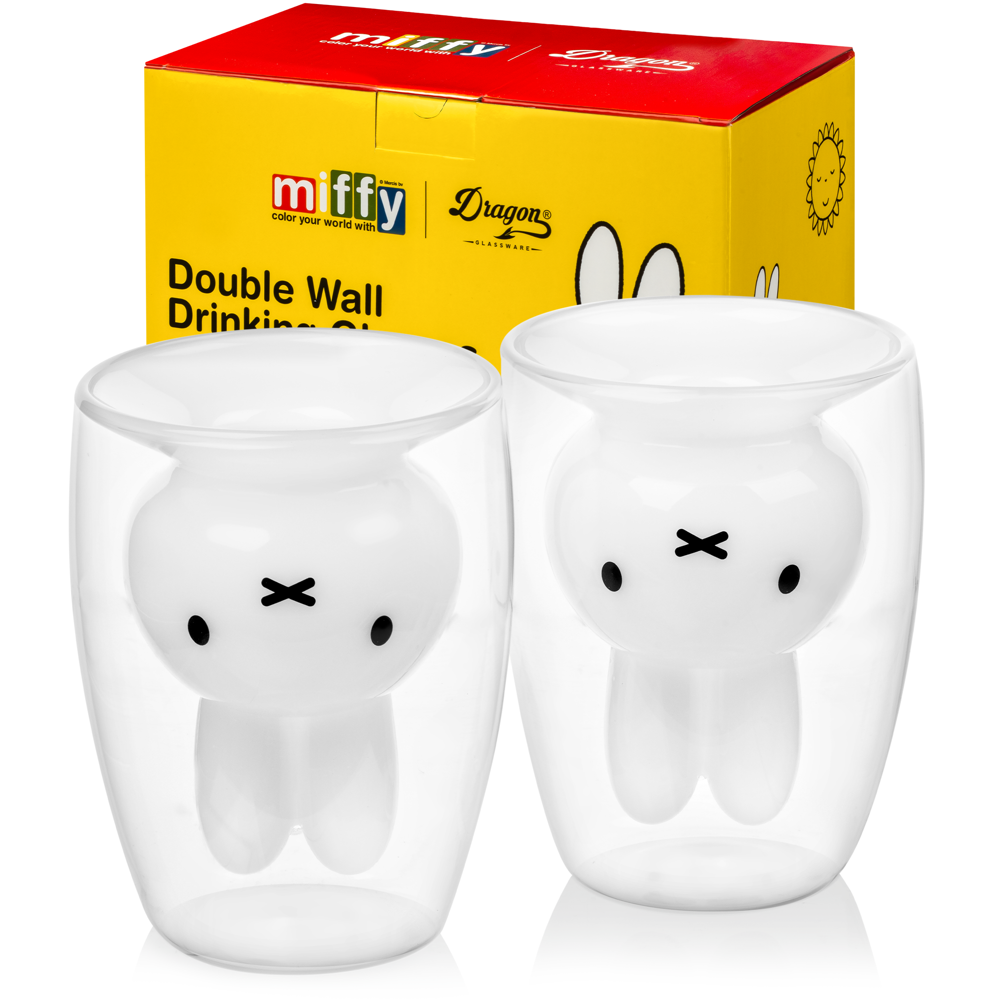 Miffy Double Wall Drinking Glasses