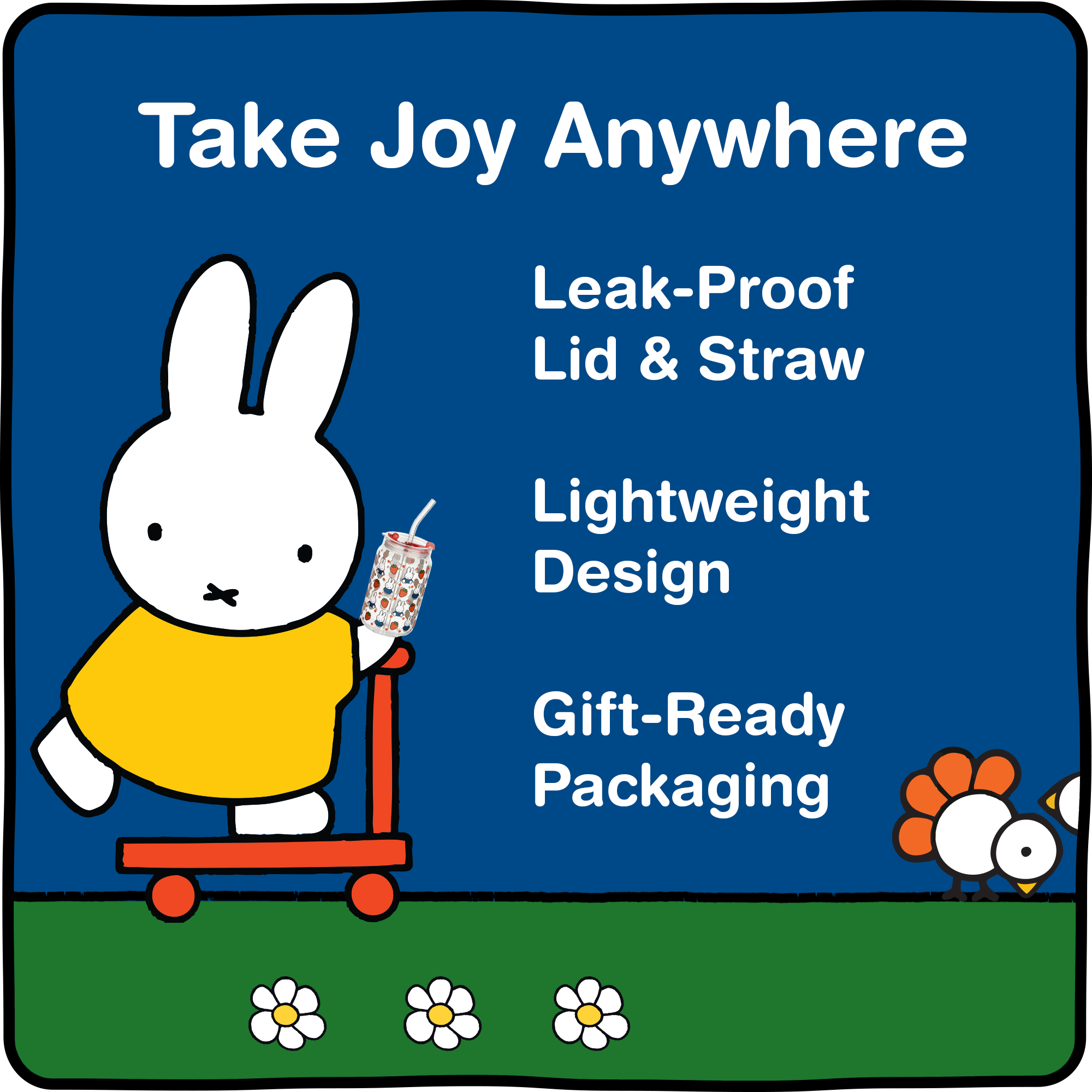 Miffy Strawberry Drinking Glasses
