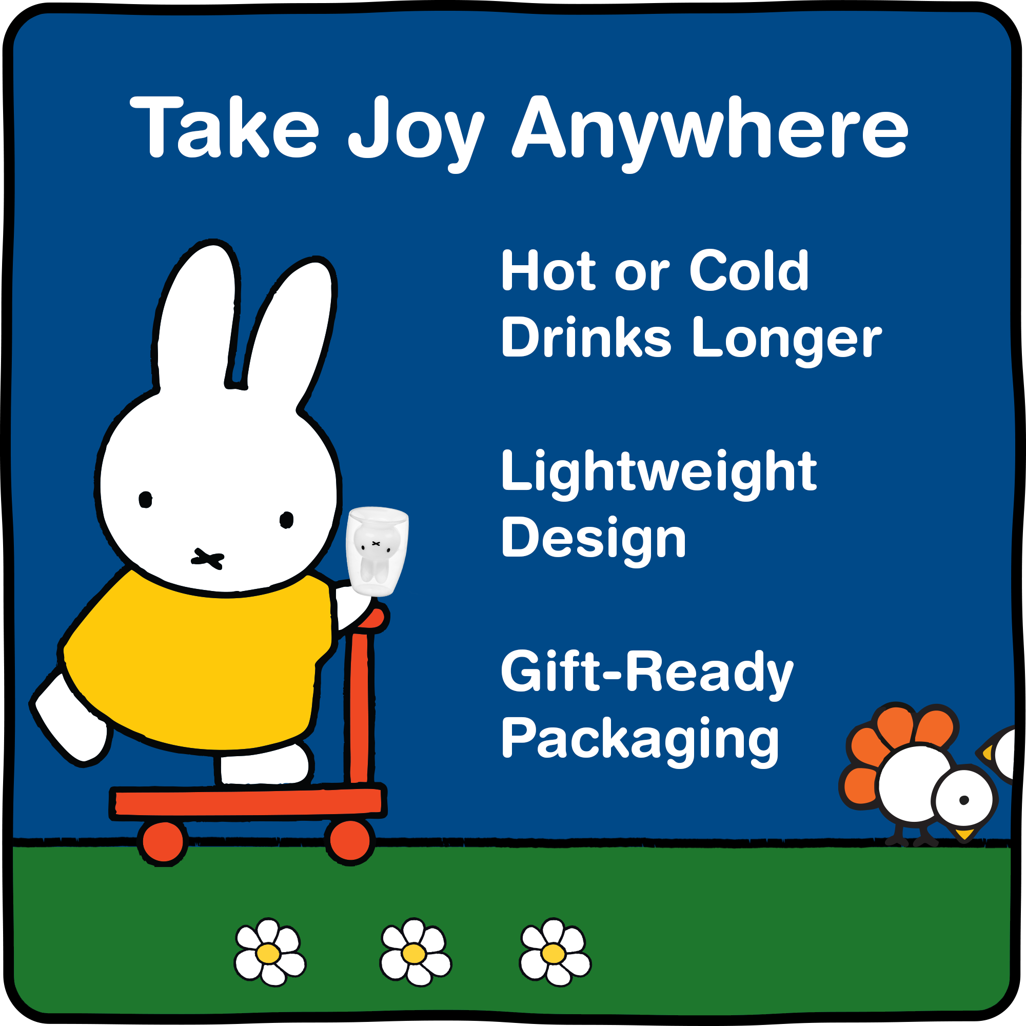 Miffy Double Wall Drinking Glasses