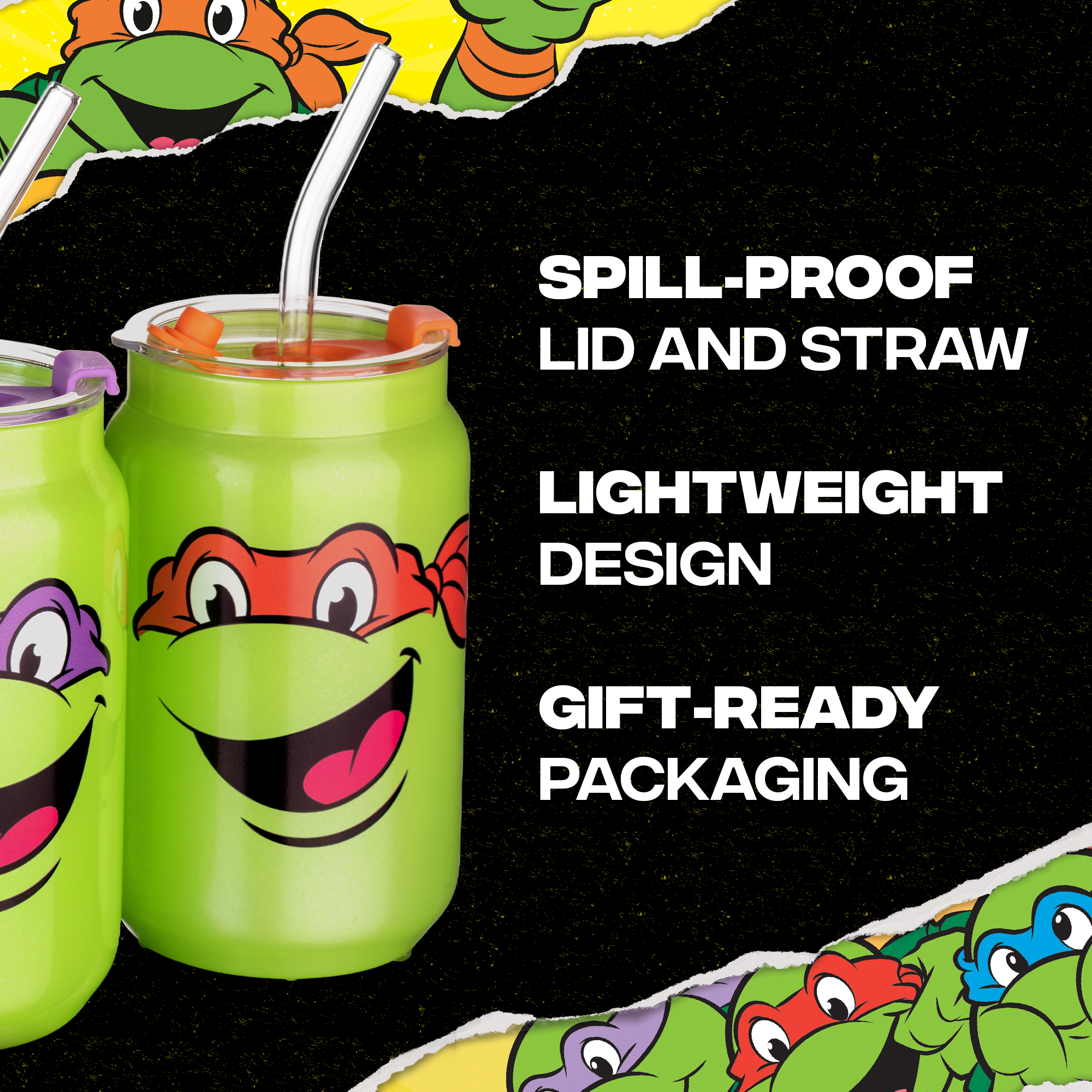 Teenage Mutant Ninja Turtles Drinking Glasses