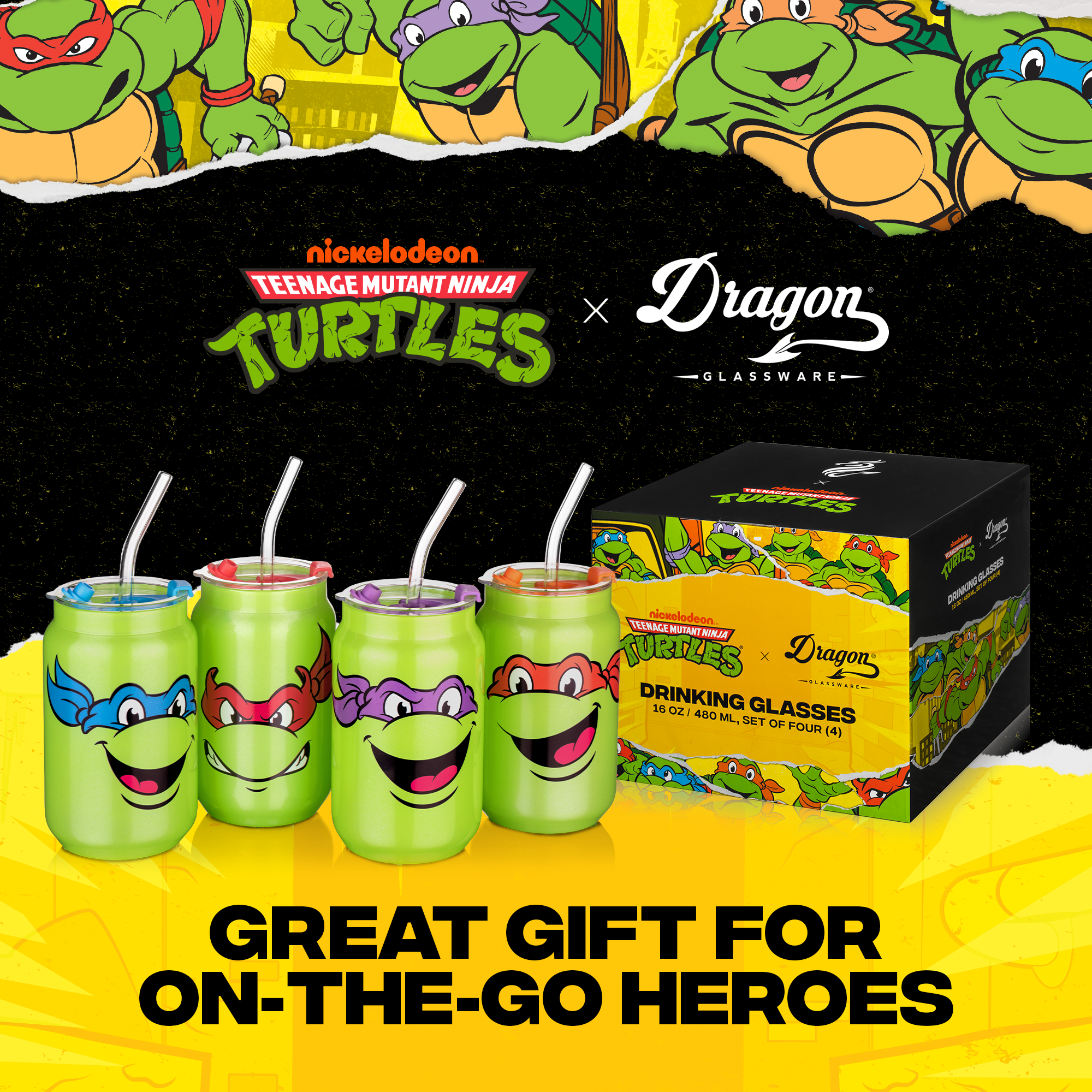 Teenage Mutant Ninja Turtles Drinking Glasses