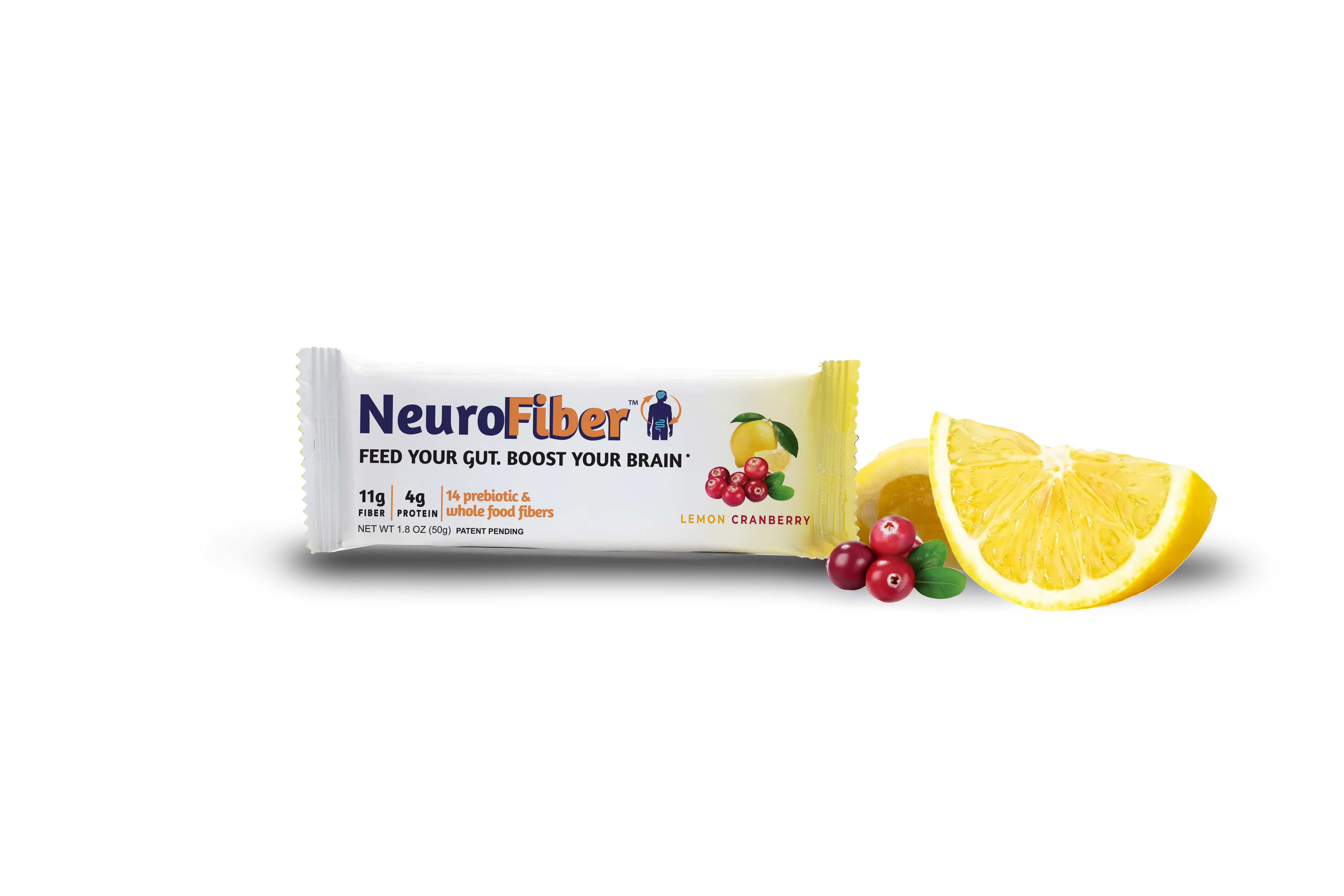 NeuroFiber Box , Lemon Cranberry – 14 bars