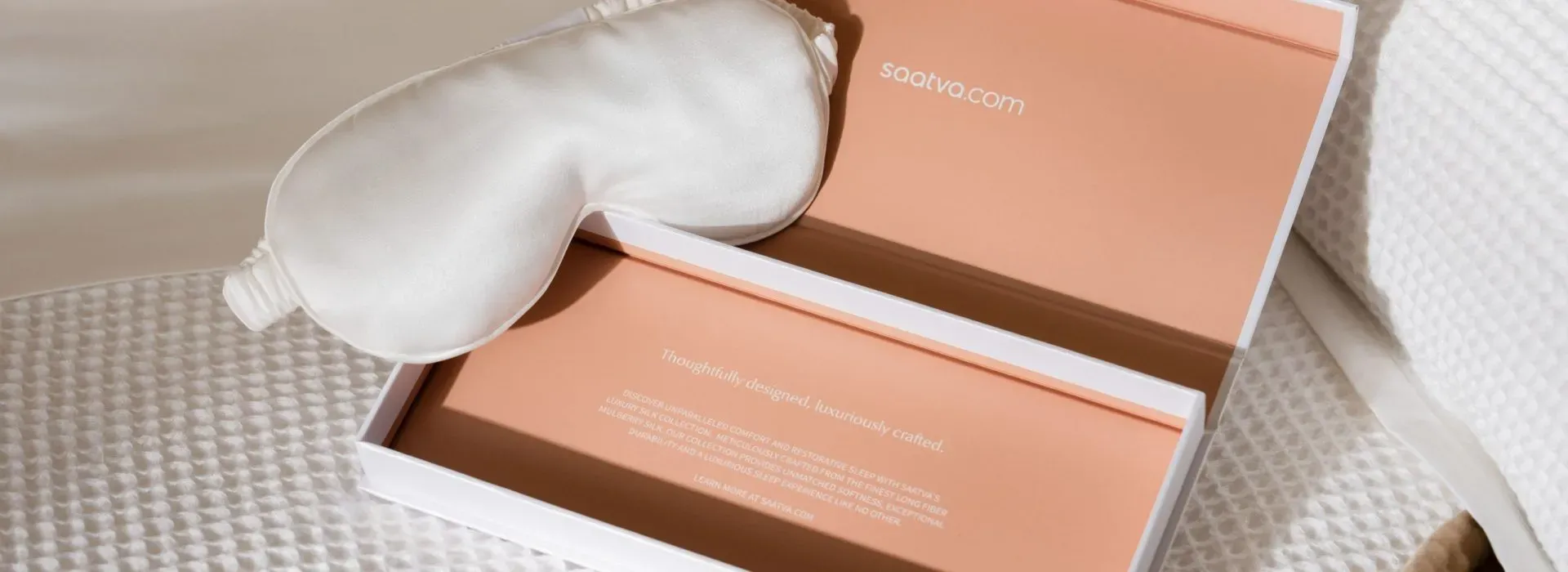 Saatva Introduces Luxury Silk Pillowcase and New White Silk Eye Mask Colorway