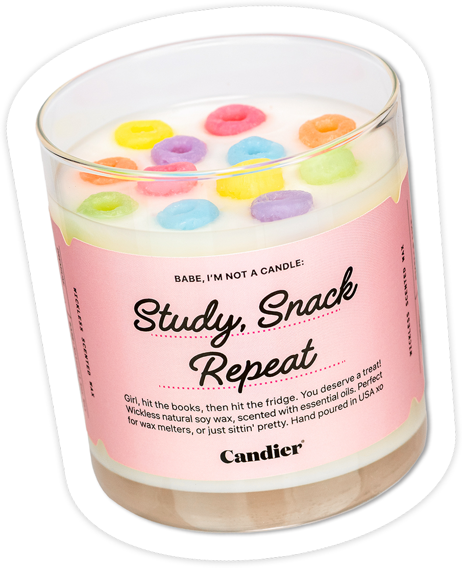 STUDY SNACK REPEAT WICKLESS MELT
