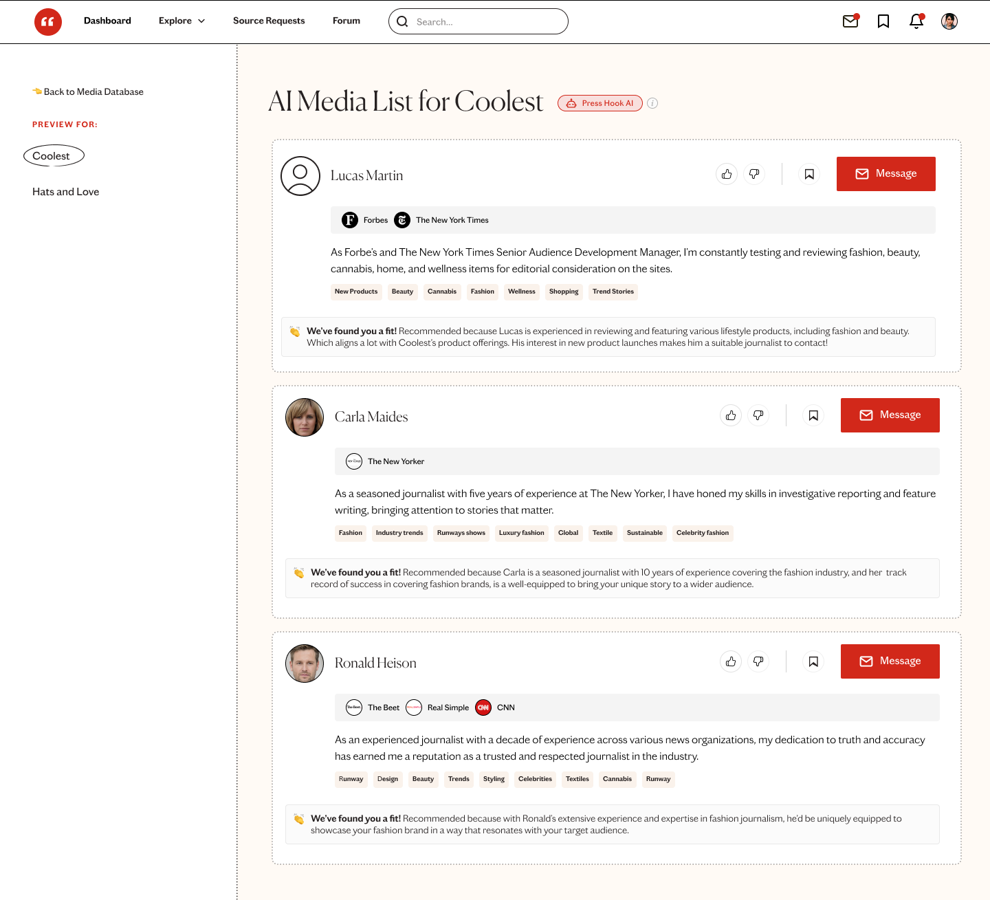 AI Media Lists