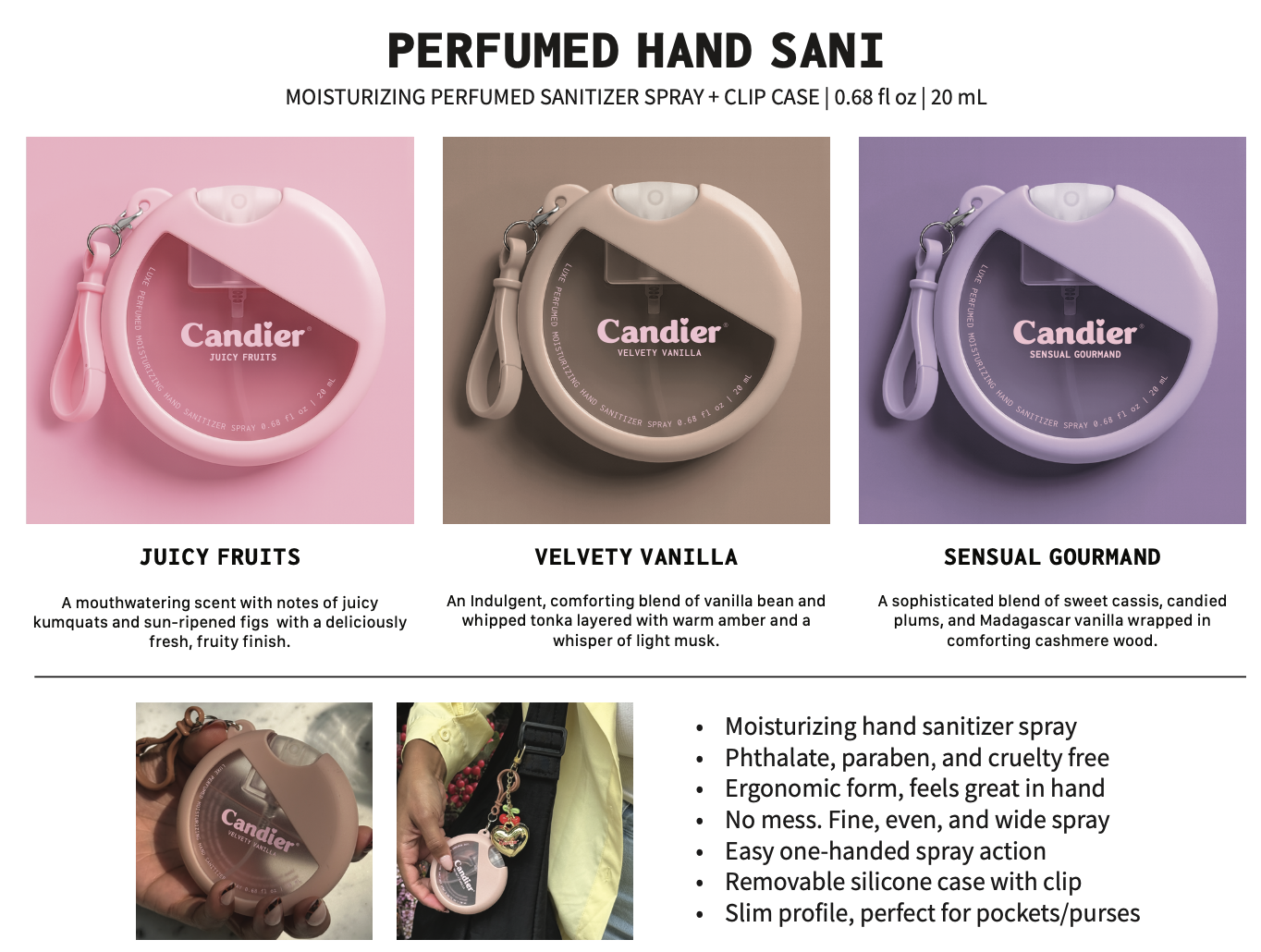 SENSUAL GOURMAND PERFUMED HAND SANI