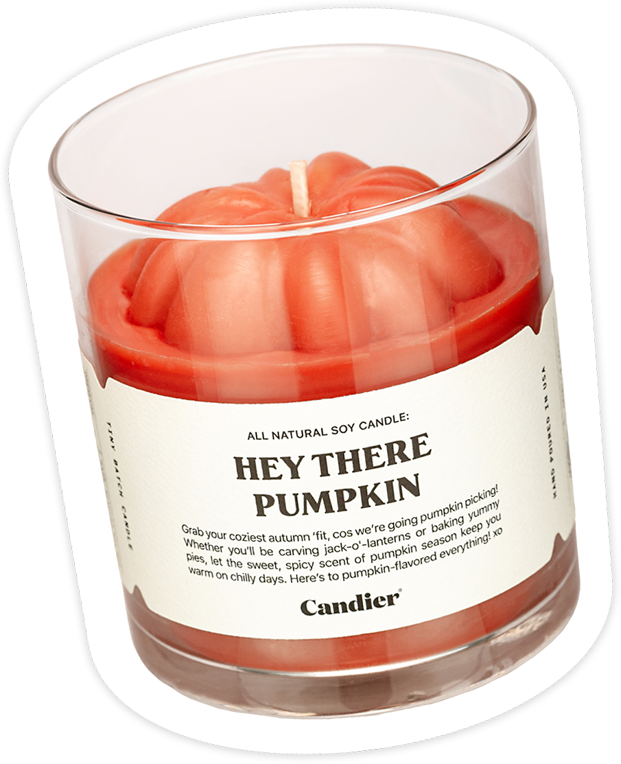 HEY THERE PUMPKIN CANDLE