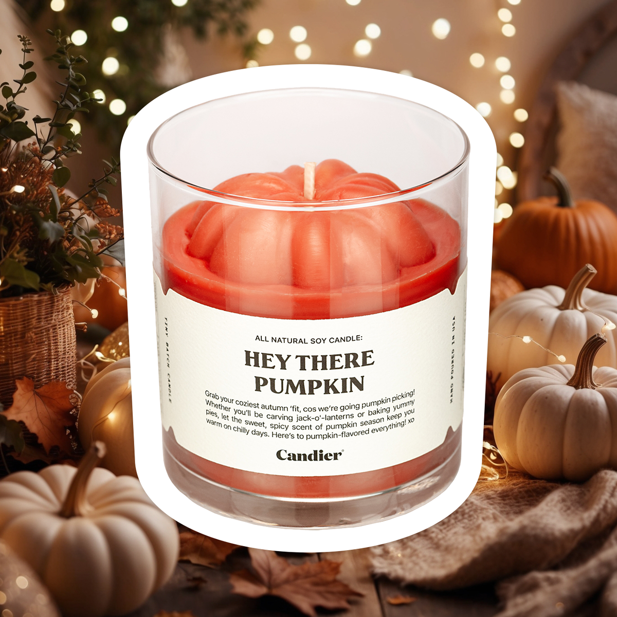 HEY THERE PUMPKIN CANDLE