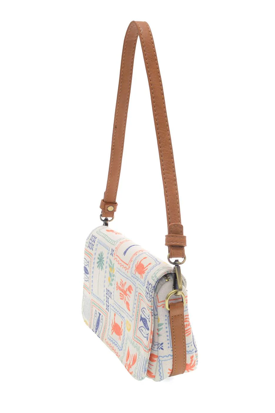 Coastal Charm Canvas Mini Flap Handbag