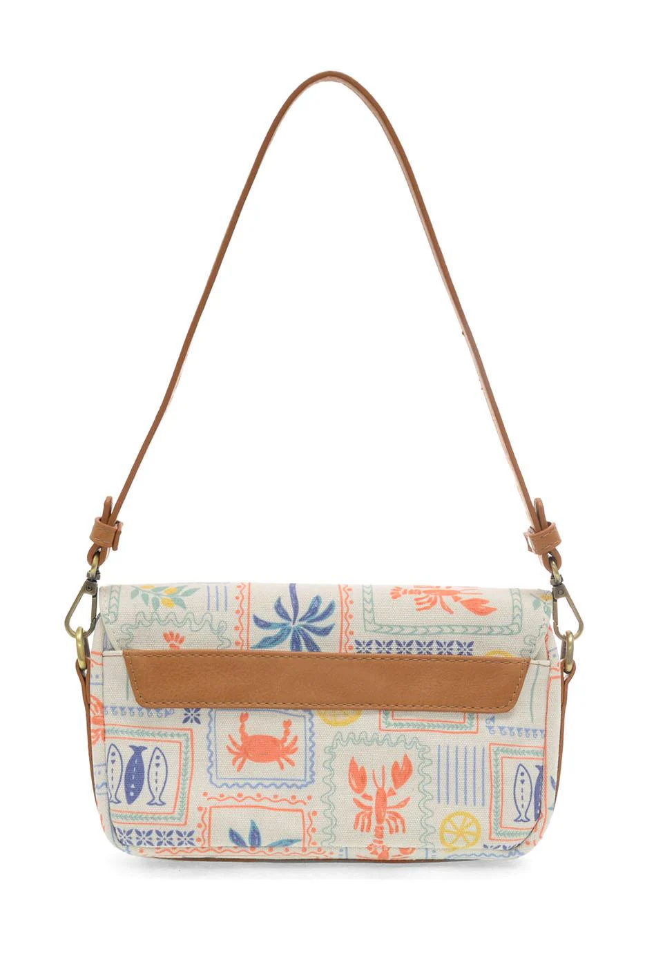 Coastal Charm Canvas Mini Flap Handbag