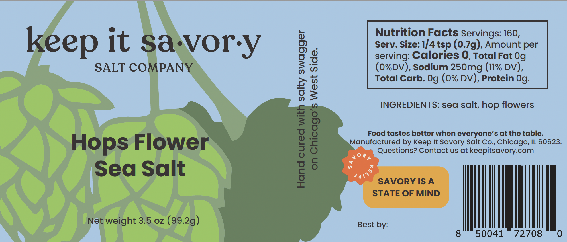 Hops Flower Sea Salt