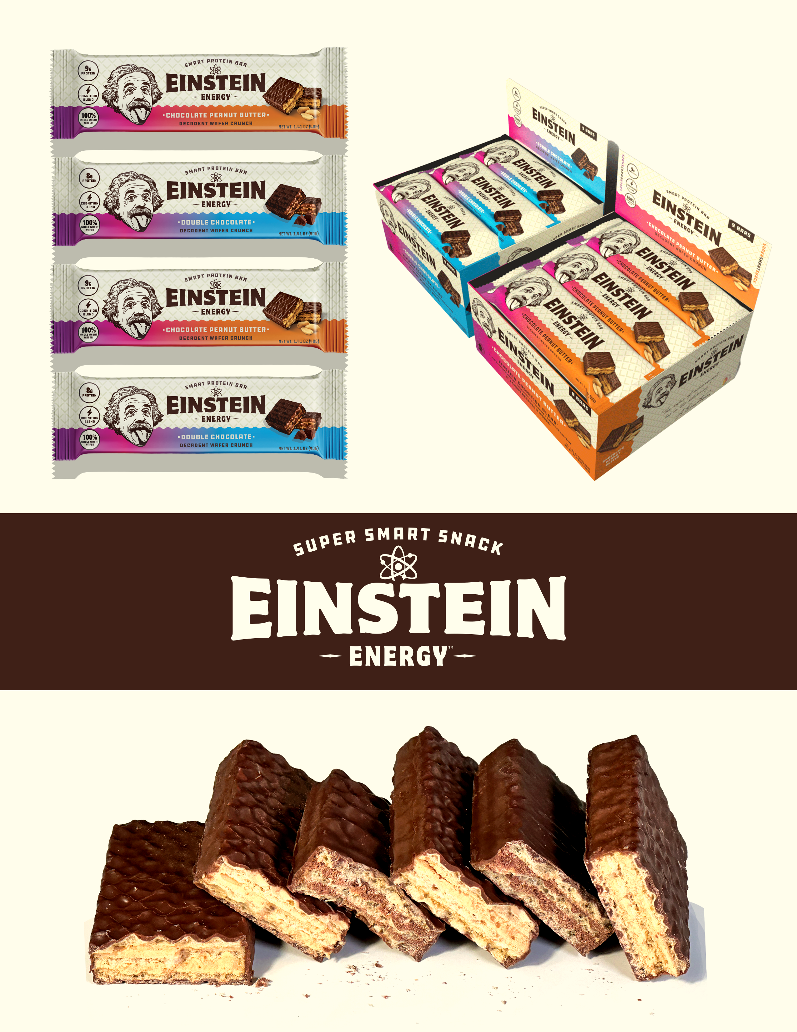Einstein Energy Super Smart Snack Bar - Chocolate Peanut Butter (9-Count)