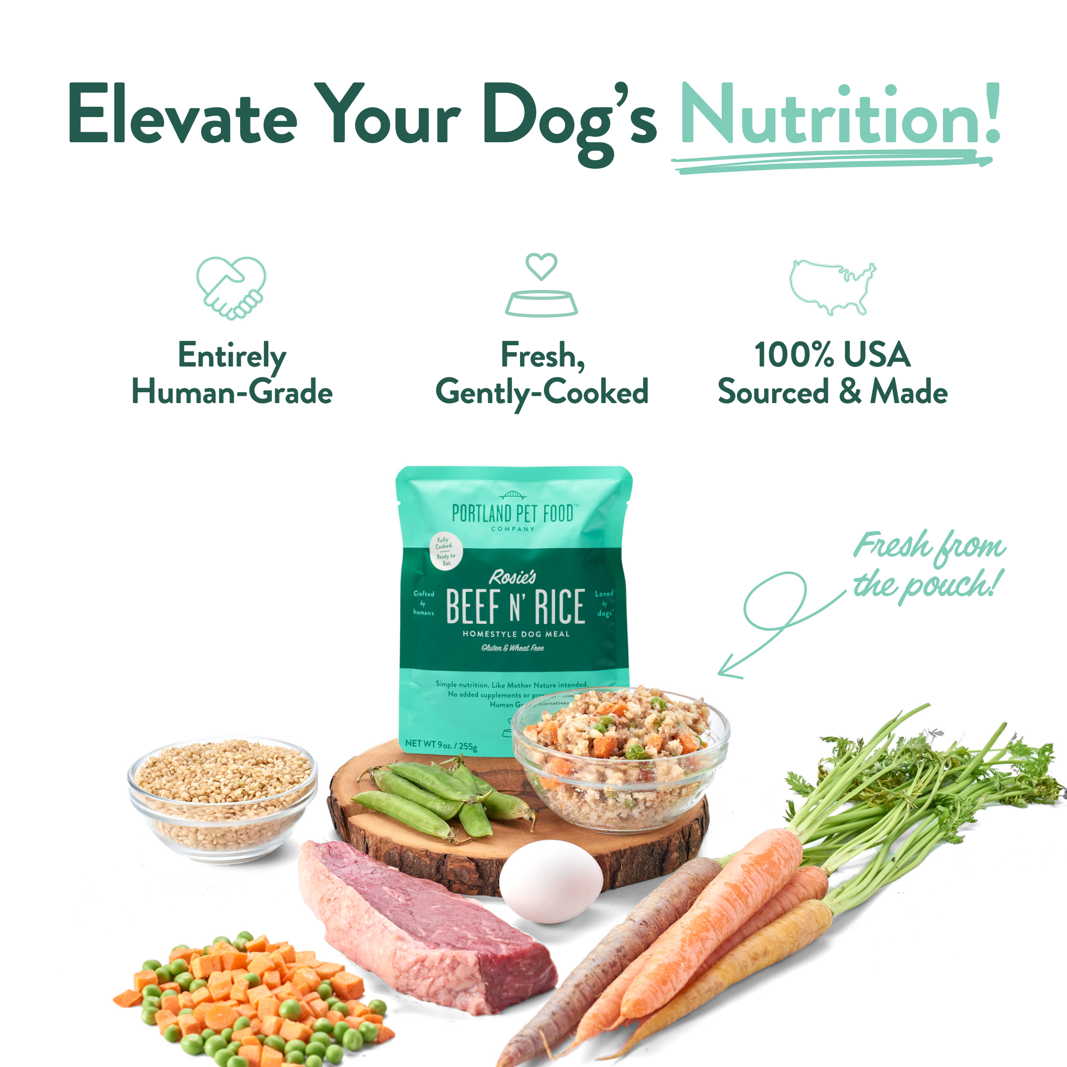 Rosie's Beef N' Rice Homestyle Dog Meals