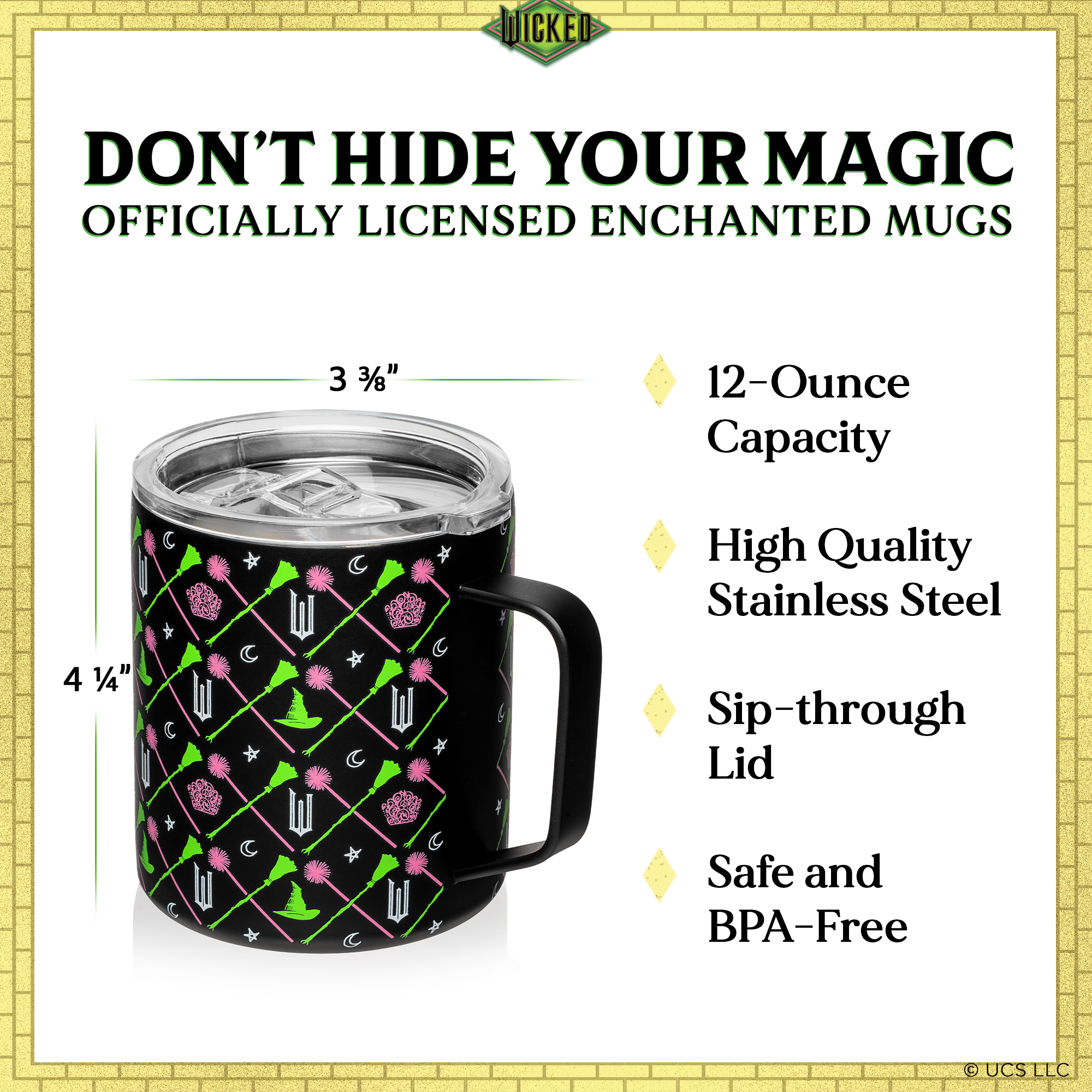 Wicked Black Stainless Steel Camp Mug