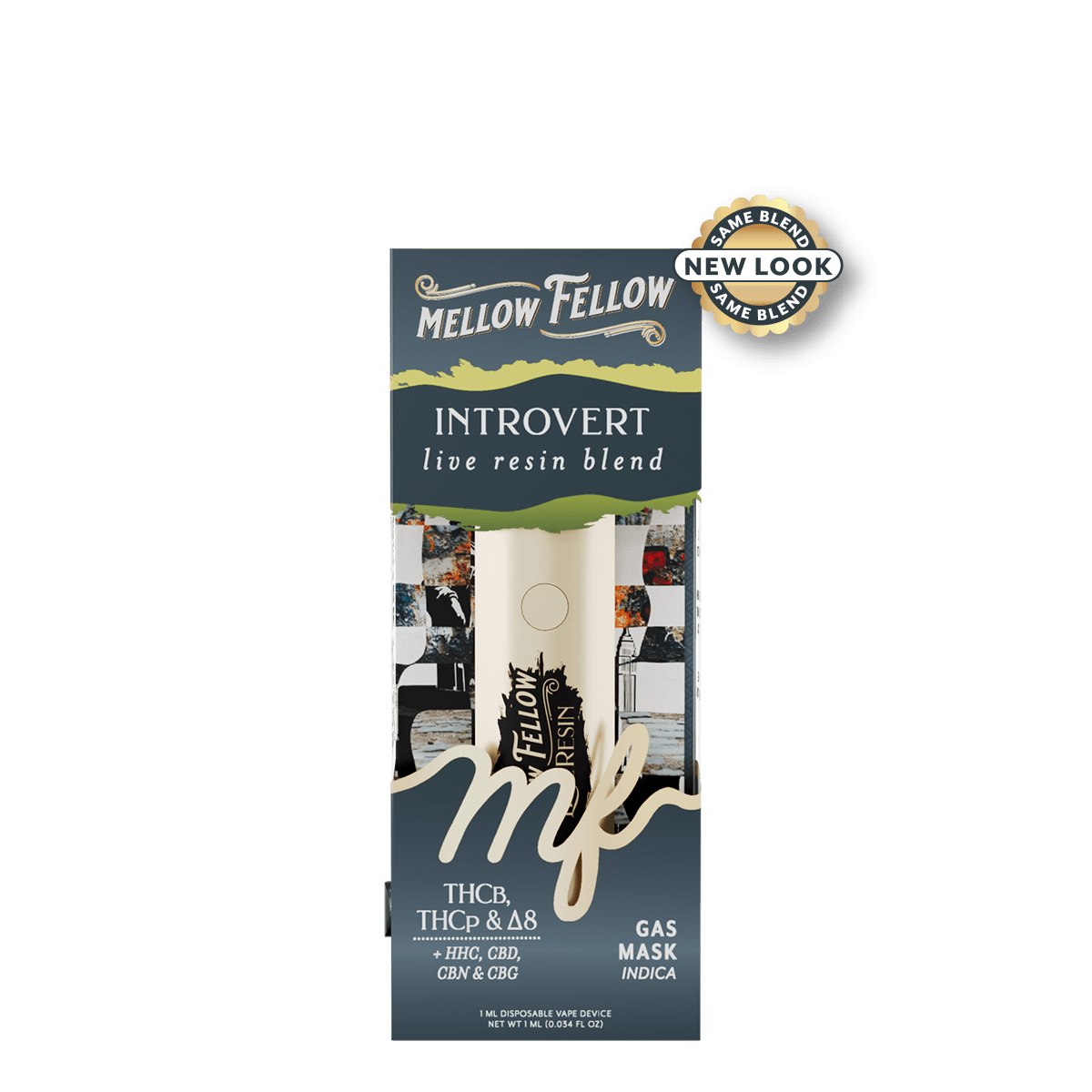 Introvert Blend - Live Resin 1ml Disposable Vape - Gas Mask (Indica)