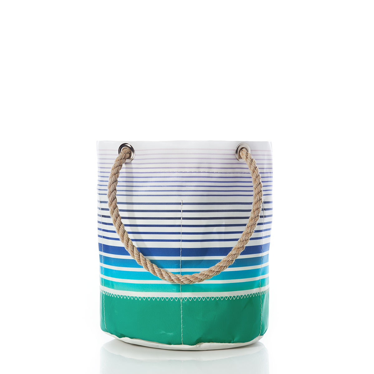 Blue Ombre Stripe Beverage Bucket Bag